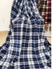 Double Sided Queen Size Plaid Flannel Blanket